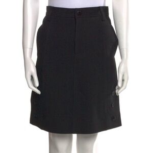See By Chloe Black A-Line Skirt with Side Button Detail